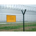 Y type post Green PVC Coated airport perimeter fence